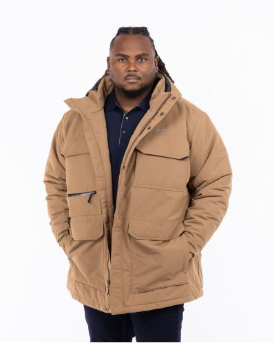 Parka longue Landroamer grande taille beige