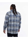 Chemise flanelle à carreaux grande taille bleu indigo