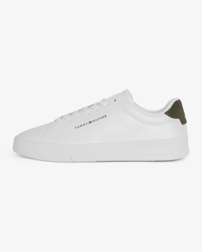 Sneakers Court grainé grande taille blanc