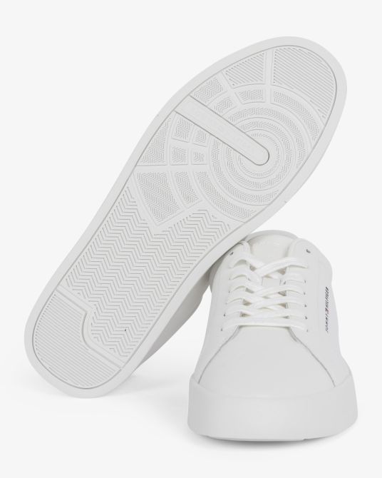 Sneakers Court grainé grande taille blanc