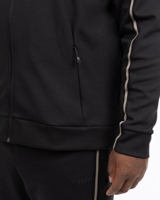 Sweat zippé grande taille noir