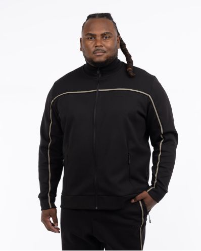 Sweat zippé grande taille noir