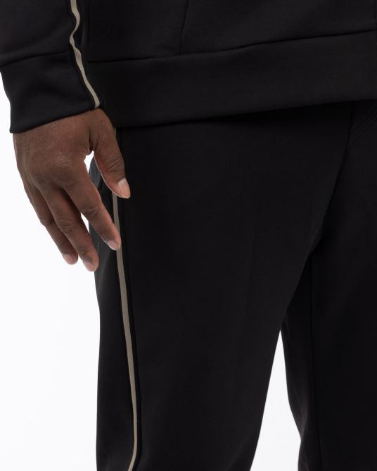 Pantalon à galon grande taille noir