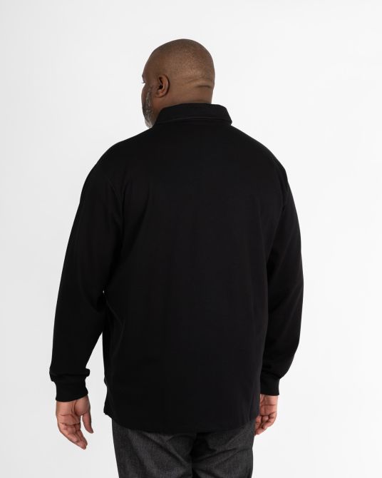 Polo manches longues grande taille noir