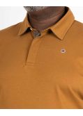 Polo manches longues grande taille camel