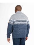 Pull jacquard grande taille gris