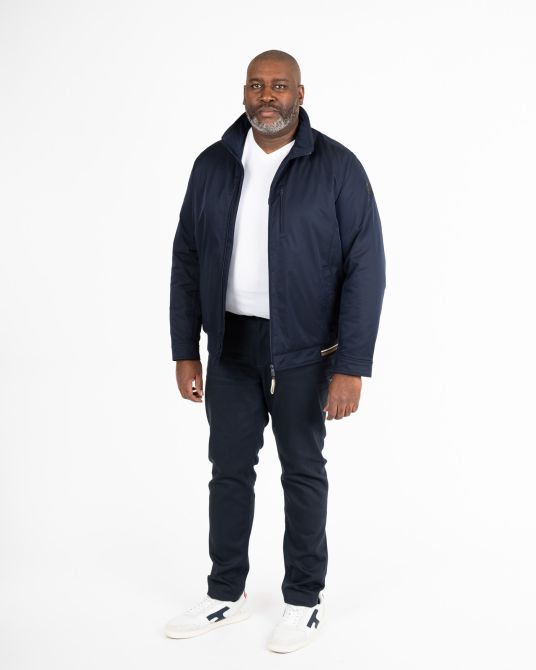 Blouson grande taille bleu marine