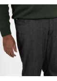 Pantalon 5 poches flanelle grande taille anthracite