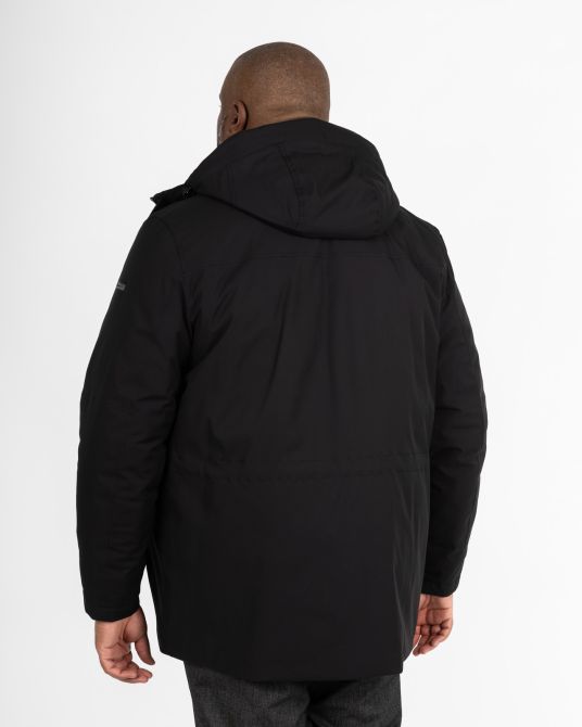 Parka avec plastron grande taille noir