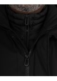 Parka avec plastron grande taille noir