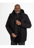 Parka avec plastron grande taille noir