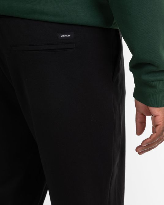 Pantalon à taille élastique grande taille noir