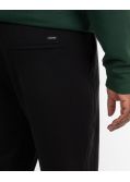 Pantalon à taille élastique grande taille noir