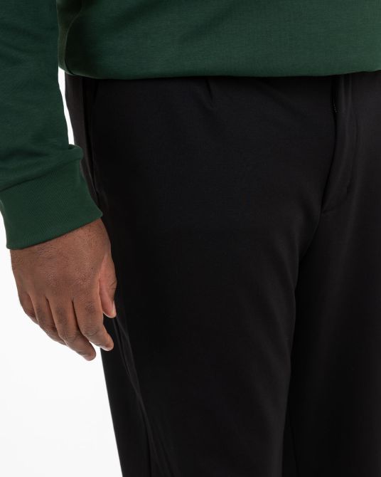 Pantalon à taille élastique grande taille noir