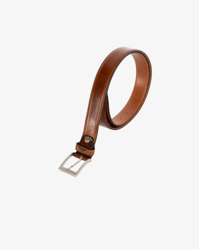 Ceinture cousue grande taille cognac