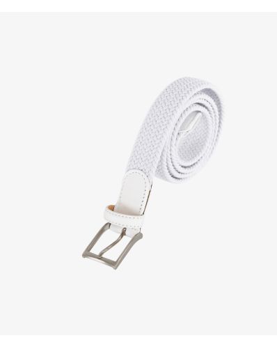 Ceinture tressée grande taille blanc