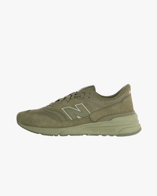 Sneakers 997R suede grande taille vert kaki