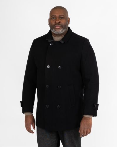 Manteau caban grande taille noir