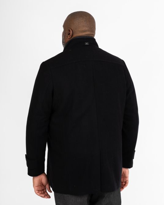 Manteau caban grande taille noir