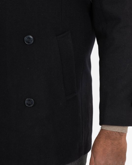 Manteau caban grande taille noir