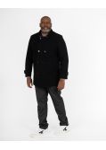 Manteau caban pour homme grand noir