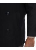 Manteau caban pour homme grand noir