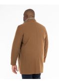 Manteau avec plastron amovible grande taille camel