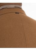 Manteau avec plastron amovible grande taille camel