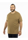 T-shirt uni grande taille camel