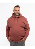 Sweat à capuche grande taille rouge