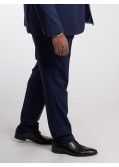 Pantalon de costume Marzotto Digel grande taille bleu marine