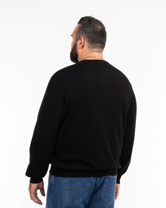 Pull en coton cachemire grande taille noir