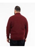 Pull en laine grande taille bordeaux