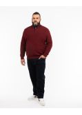 Pull en laine grande taille bordeaux