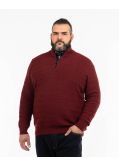 Pull en laine grande taille bordeaux