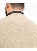 Pull jacquard grande taille beige