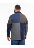 Polo manches longues jersey barbarian grande taille marron