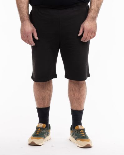 Short de sport pur coton grande taille noir