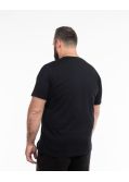 Lot 2 tee shirts grande taille Col rond Noir en coton uni