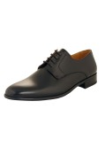 Chaussures derby noires Pieds Larges : grande taille jusqu'au 49