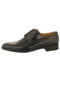 Chaussures derby noires Pieds Larges : grande taille jusqu'au 49