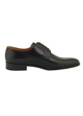 Chaussures derby noires Pieds Larges : grande taille jusqu'au 49