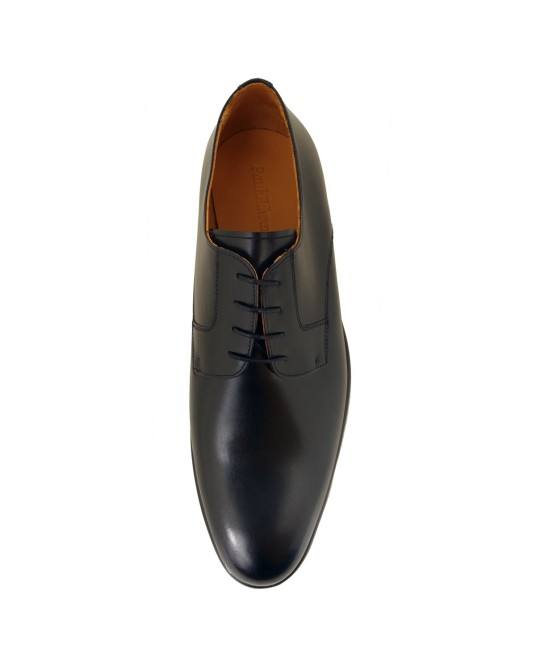 Chaussures derby noires Pieds Larges : grande taille jusqu'au 49