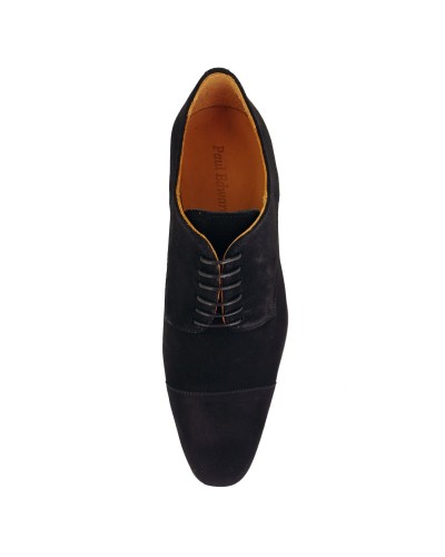 Paul Edwards Chaussures derby grande taille marron en daim spéciales pieds  larges