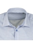 Chemise mini carreaux bleu: grande taille du 44 (XL) au 50 (4XL)