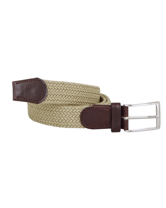 Ceinture beige tressée grande taille : grande taille jusqu'à 150 cm