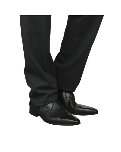 Pantalon de costume Prince de Galles anthracite: grande taille du 52 au 64