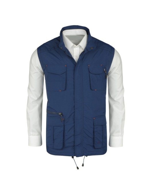 Gilet reporter marine: grande taille du 2XL au 10XL