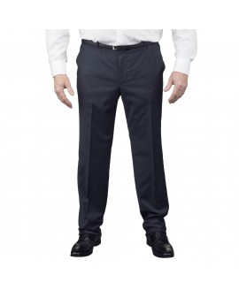 Pantalon de costume micro-dessin bleu marine: grande taille du 52 au 64