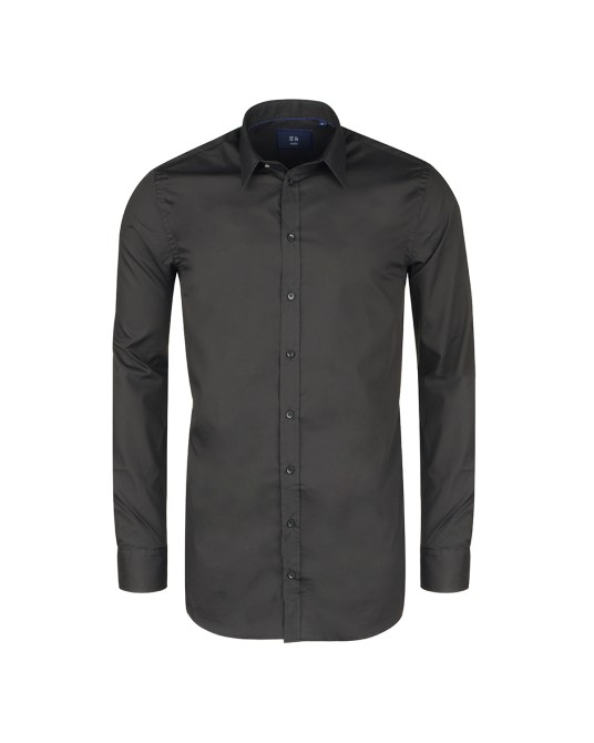 Chemise noir cintrée: manches extra-longues 72cm